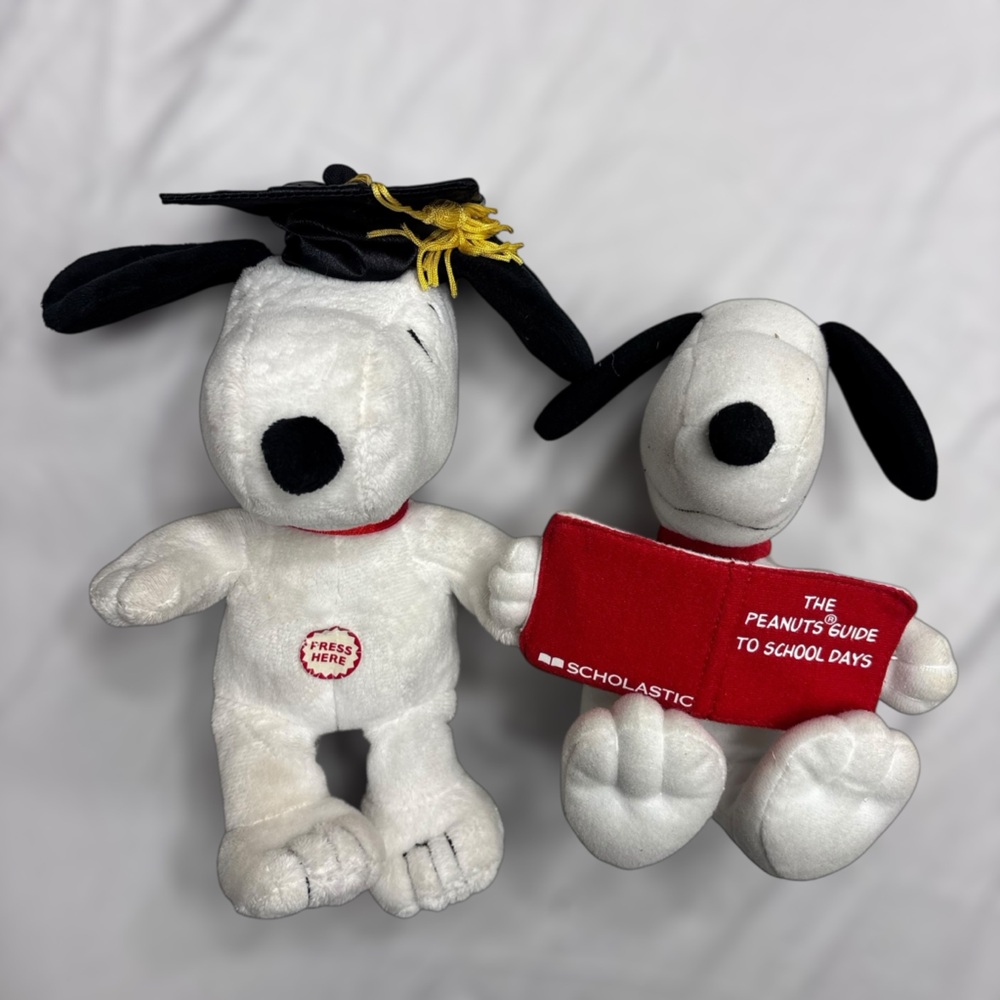 Vintage Promotional Scholastic Snoopy Plush Bundle